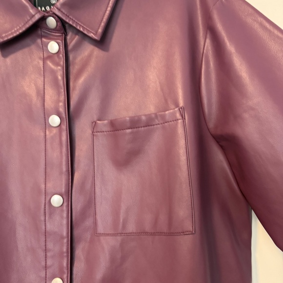 Bagatelle Collection Womens‎ Faux Leather Blazer Jacket Size L - Picture 2 of 10